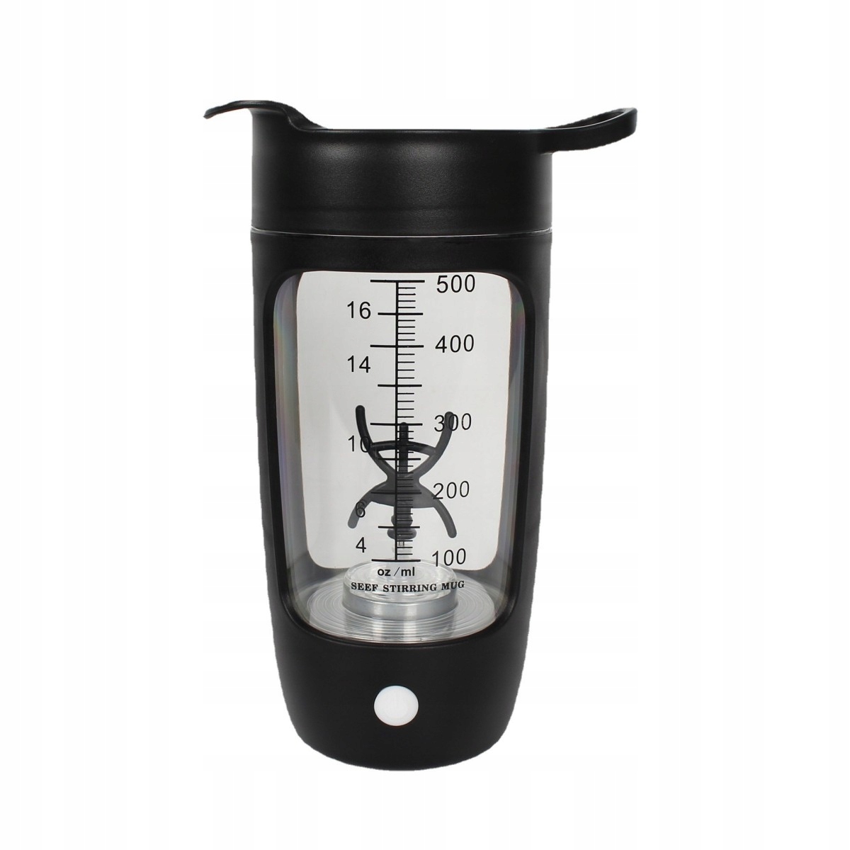Shaker Elektryczny Bidon 600ml Przenośny Czarny