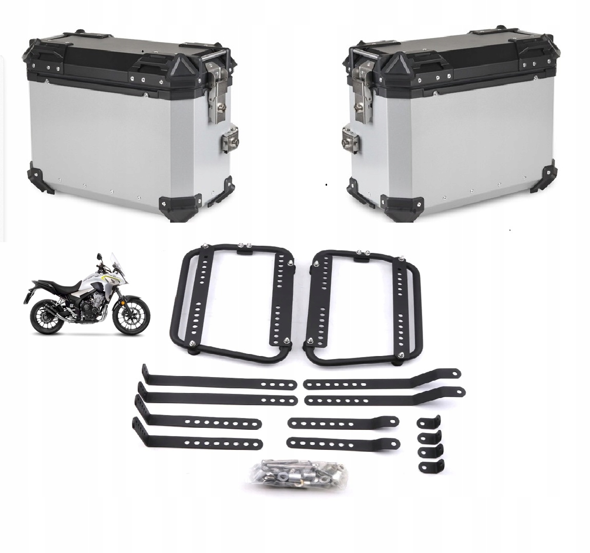 Hliníkové Motocyklové Kufry Uni Rám Sada Honda Cb 500 X F Cbf XL Nc