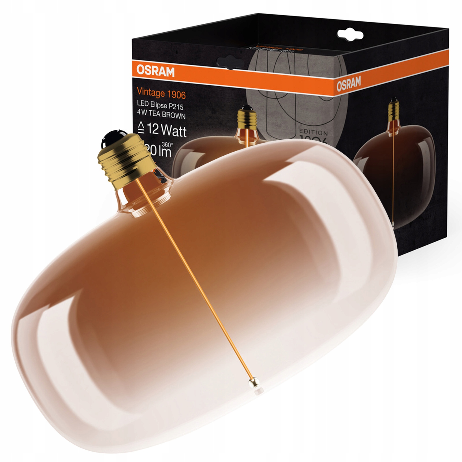 Led žárovka E27 4W 120lm 1800K Jantarová Filament Vintage 1906 Osram