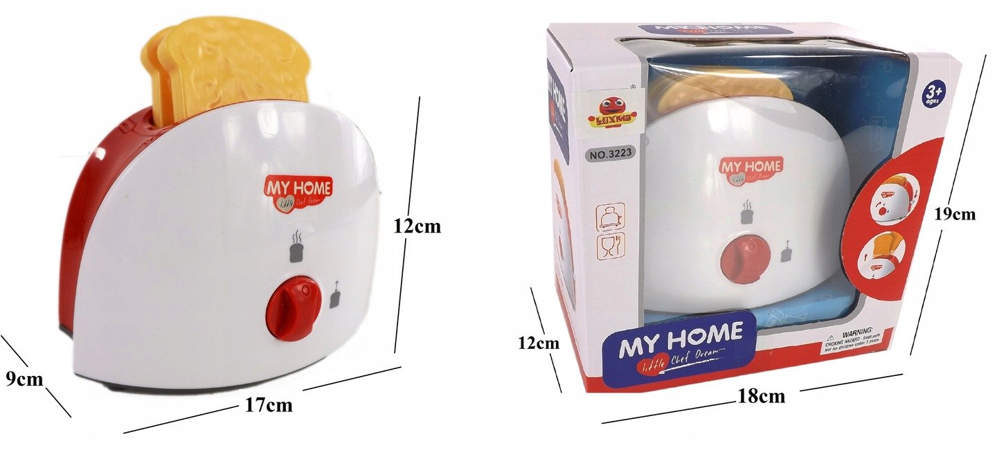 TOSTER Z WYSKAKUJĄCYMI TOSTAMI GRZANKAMI 3223 Materiał plastik