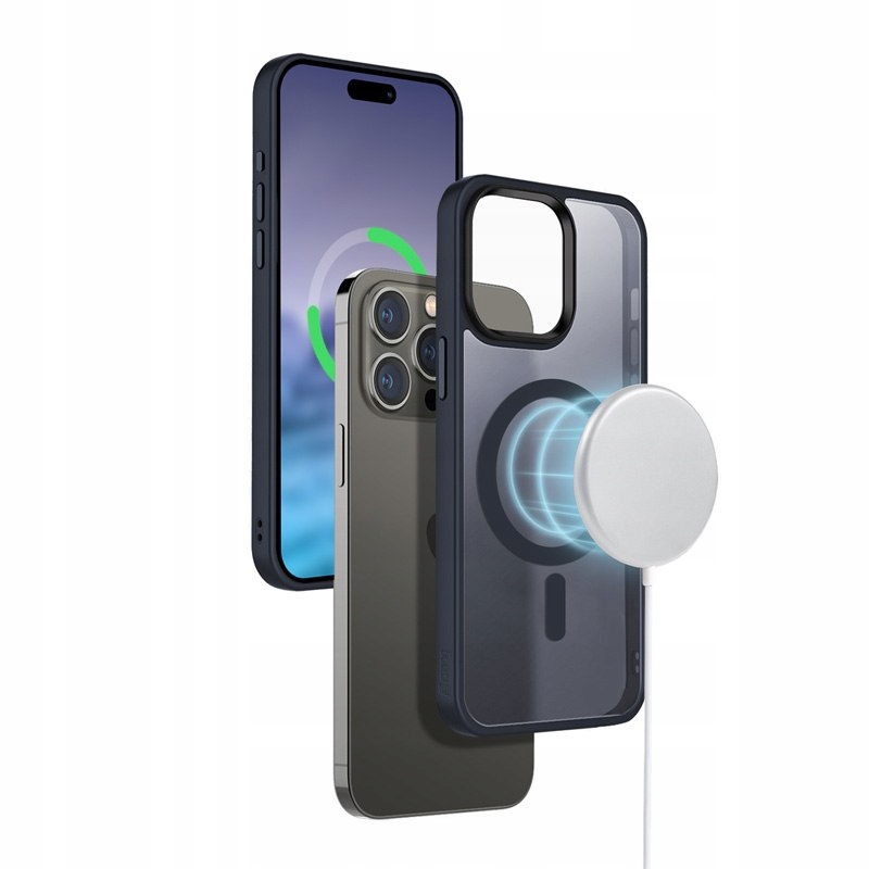 Etui iPhone 15 Pro MagSafe Crong Granatowy Marka Crong