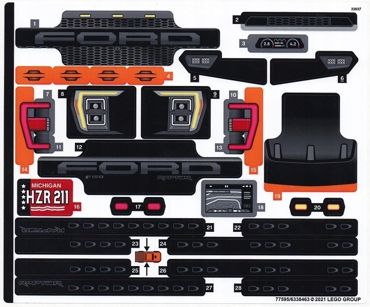 

4You Lego Technic 42126 Ford F-150 Raptor Naklejka