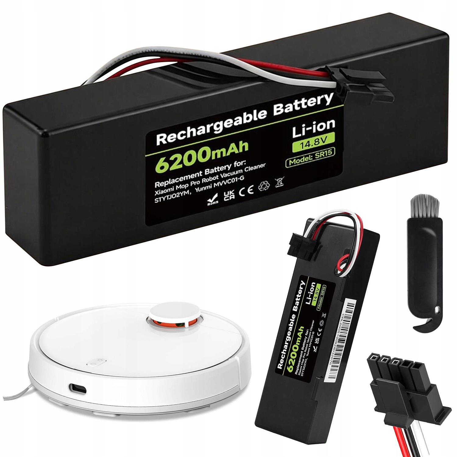 Akumulátor Baterie 6200 Mah 14.8 V Pro Vysavač Xiaomi Mop Pro 2S STYTJ02YM
