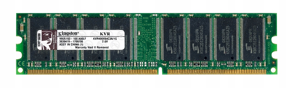 Kingston KVR400X64C3A/1G 1GB Ddr 400MHz 99U5193-100.A00LF