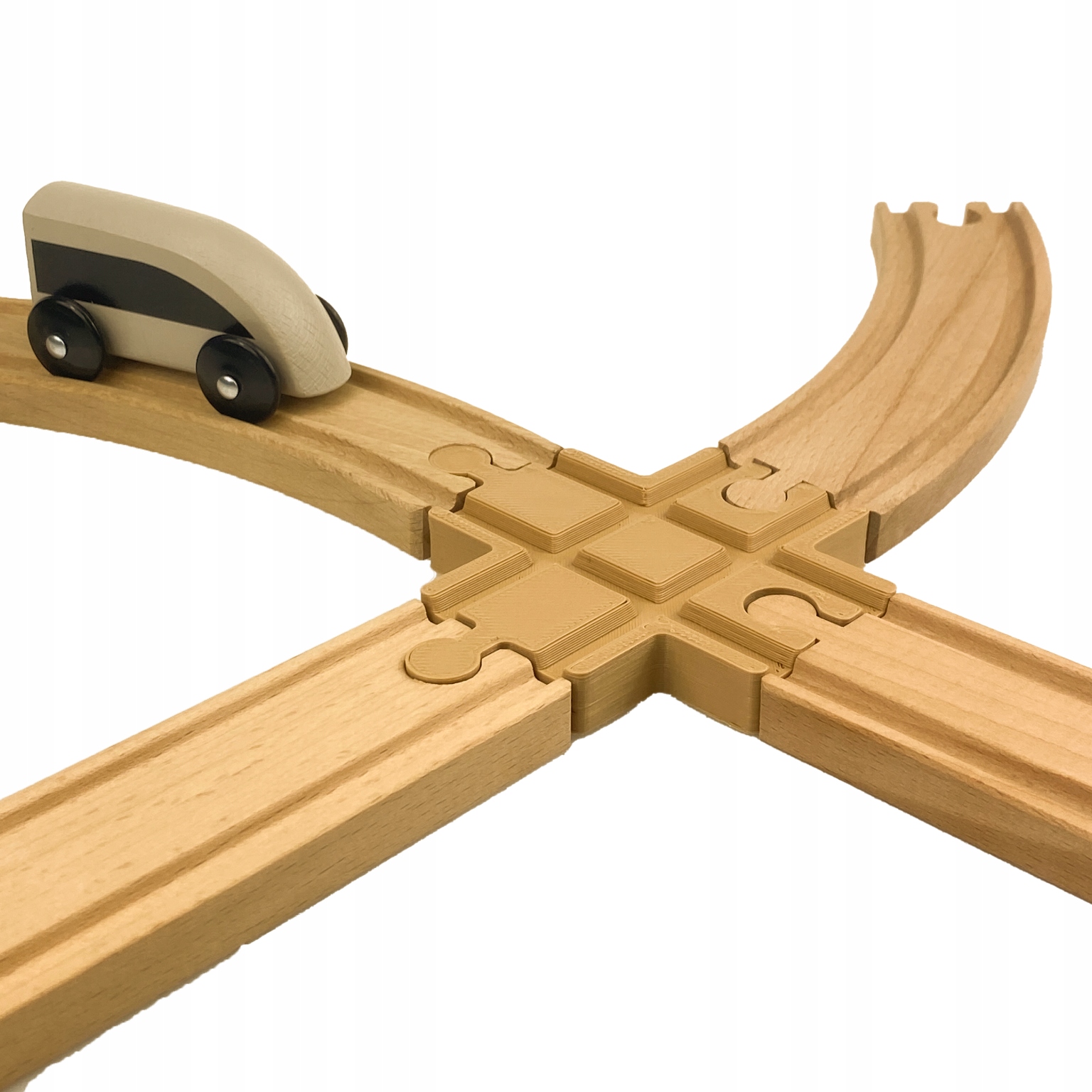 SKRZYŻOWANIE MINI 2 ŁĄCZNIKI DO TORÓW DREWNIANYCH KOMPATYBILNE Z BRIO LIDL Wiek dziecka 7 lat +