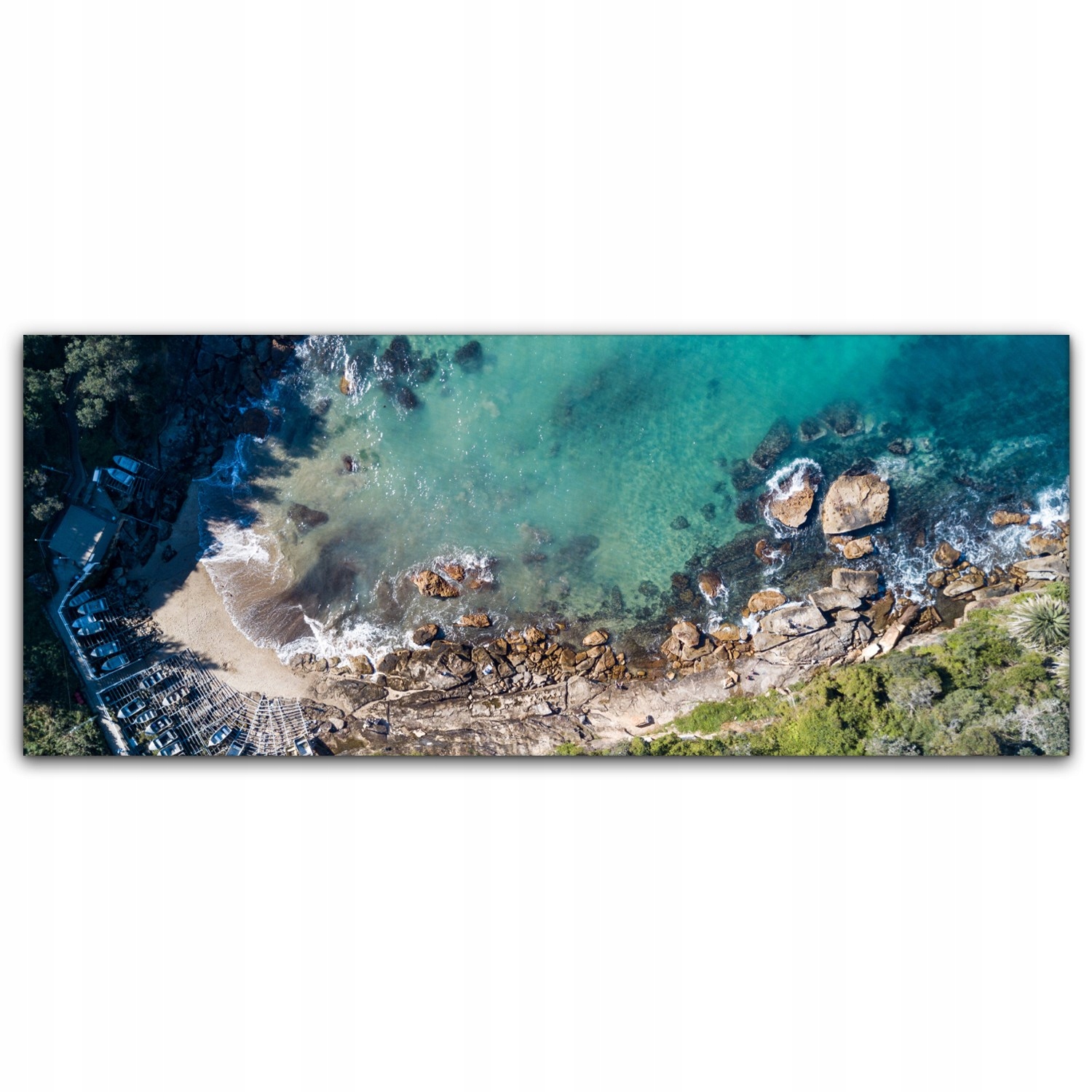 

Canvas na ramie ścienny 125x50 Plaża Ocean Zatoka