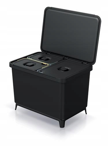 Odpadkový koš Prosperplast Systema 1x23l 2x10l černý