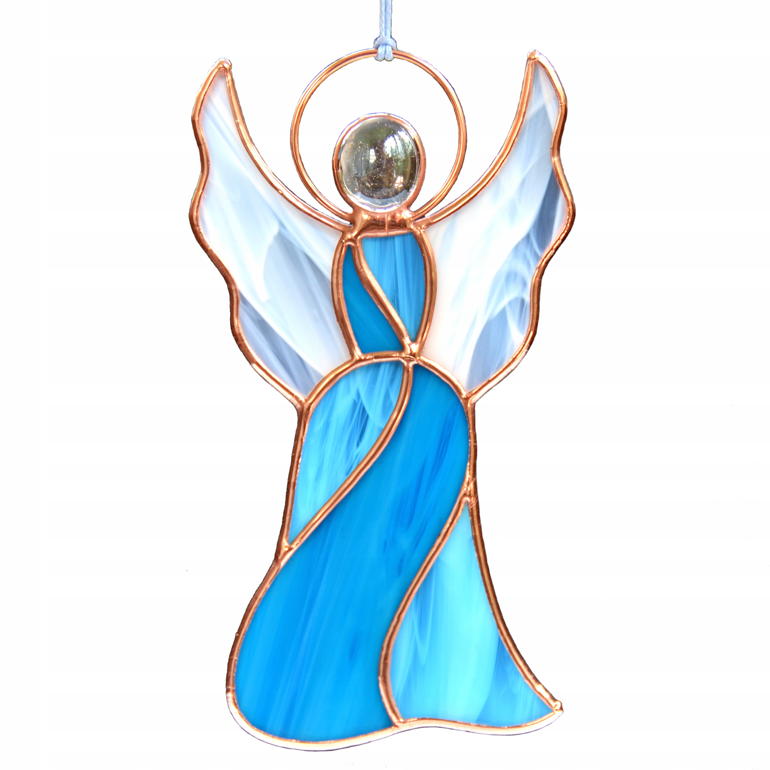 Anděl přívěsek vitrážový Tiffany Dekorace na okno