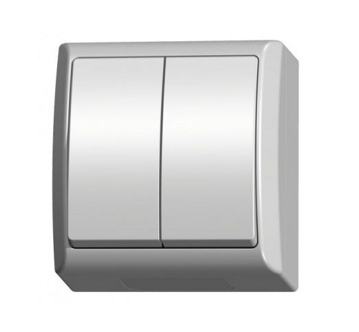 

Ospel Fala Włącznik podwójny biały n/t ŁNH-2H/00