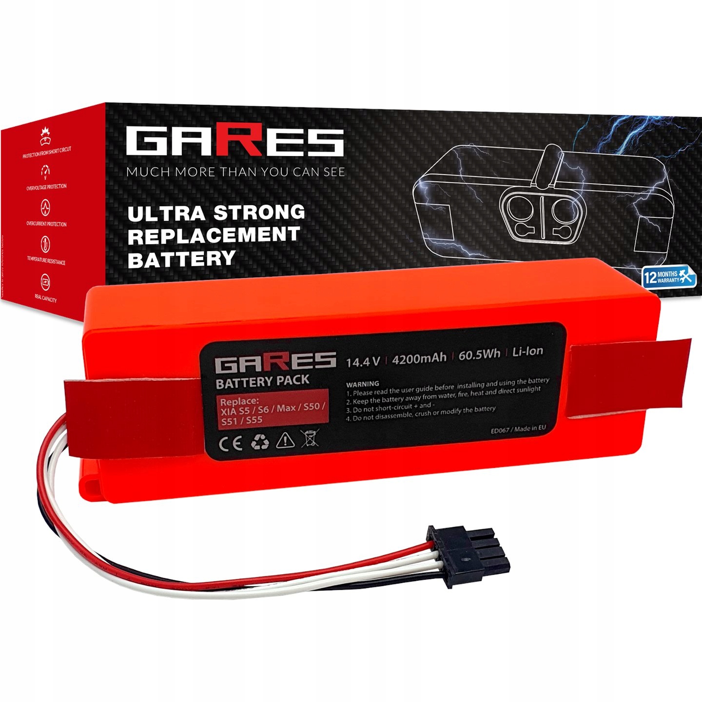 Baterie pro Xiaomi Roborock S50 S51 S55 14,4V 4,2Ah