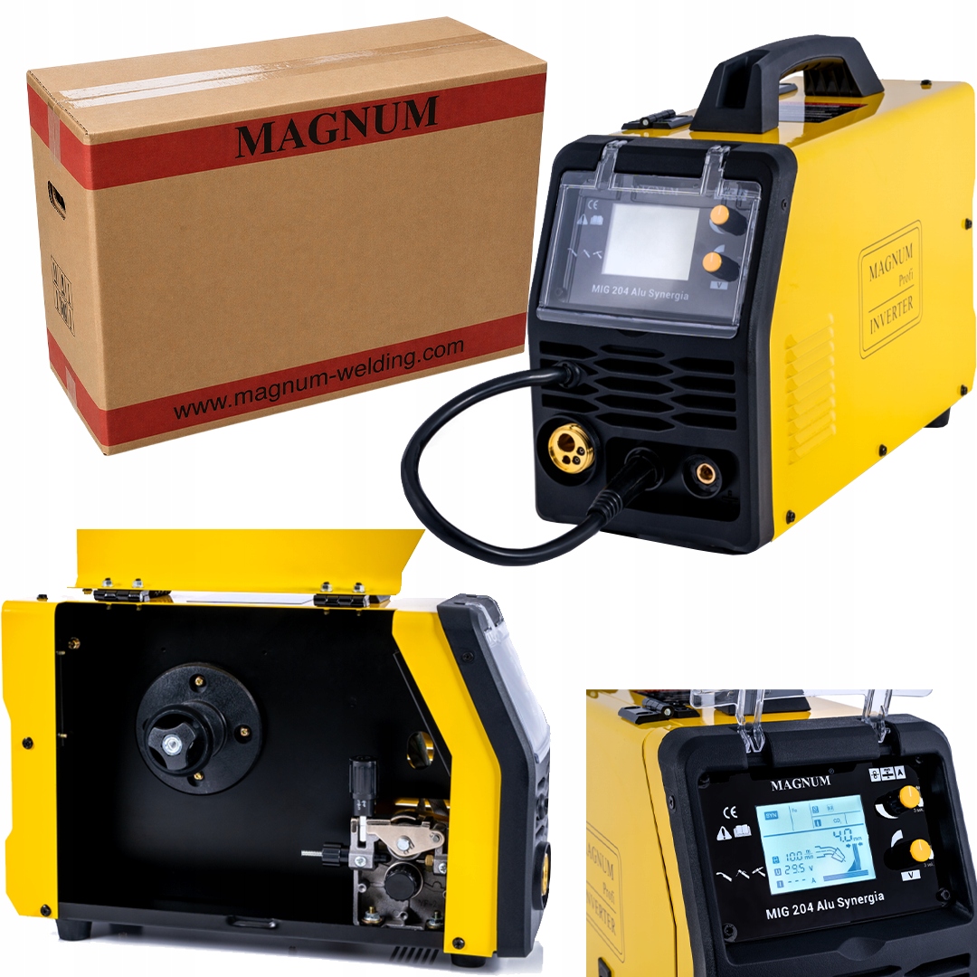 Magnum Kompaktowy półautomat spawalniczy Mig 204 Alu Synergia 230V 200/60%
