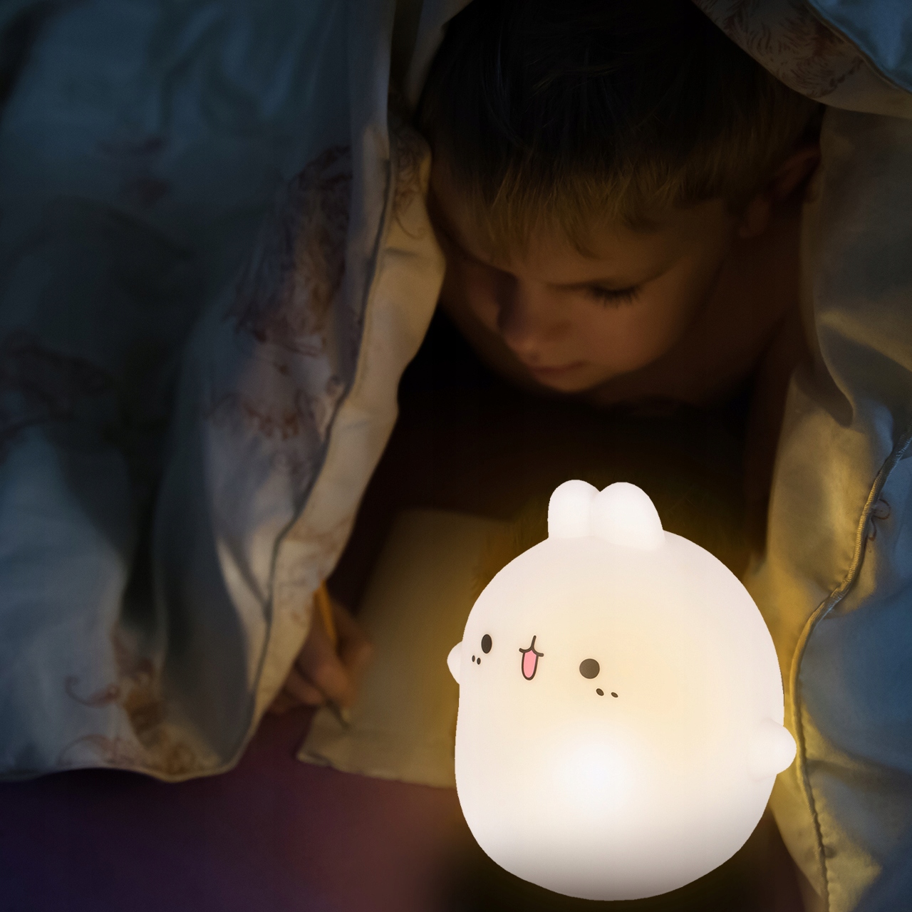 BAREVNÁ LED NOČNÍ LAMPA BUNNY LED + DÁLKOVÉ OVLÁDÁNÍ Napájení ze sítě