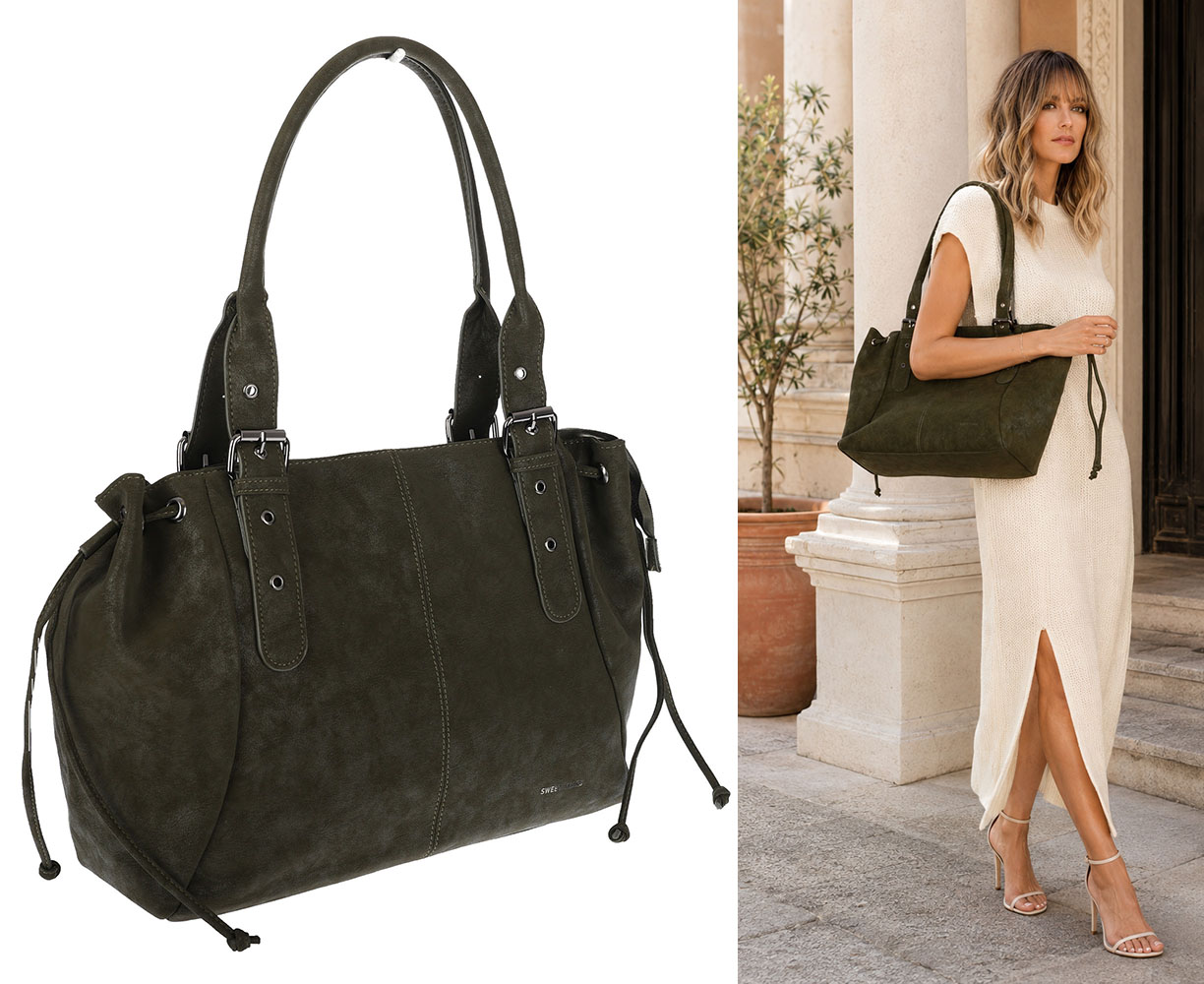 Dámská shopper kabelka A4 kufřík elegantní taška do práce NS977 Zelená