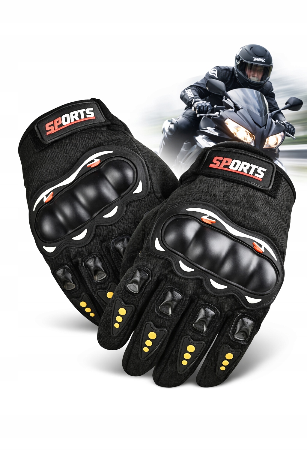 Rękawice Motocyklowe Taktyczne Ochronne Rower Quad Mtb Sportowe Mocne