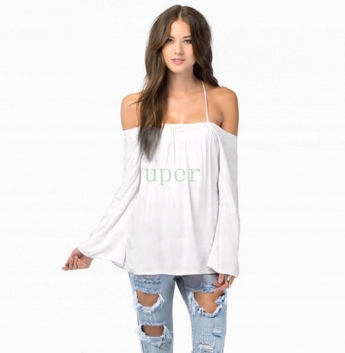 TOP KOSZULKA NA CIENKICH RAMIĄCZKACH BIAŁY m 24h Płeć kobieta