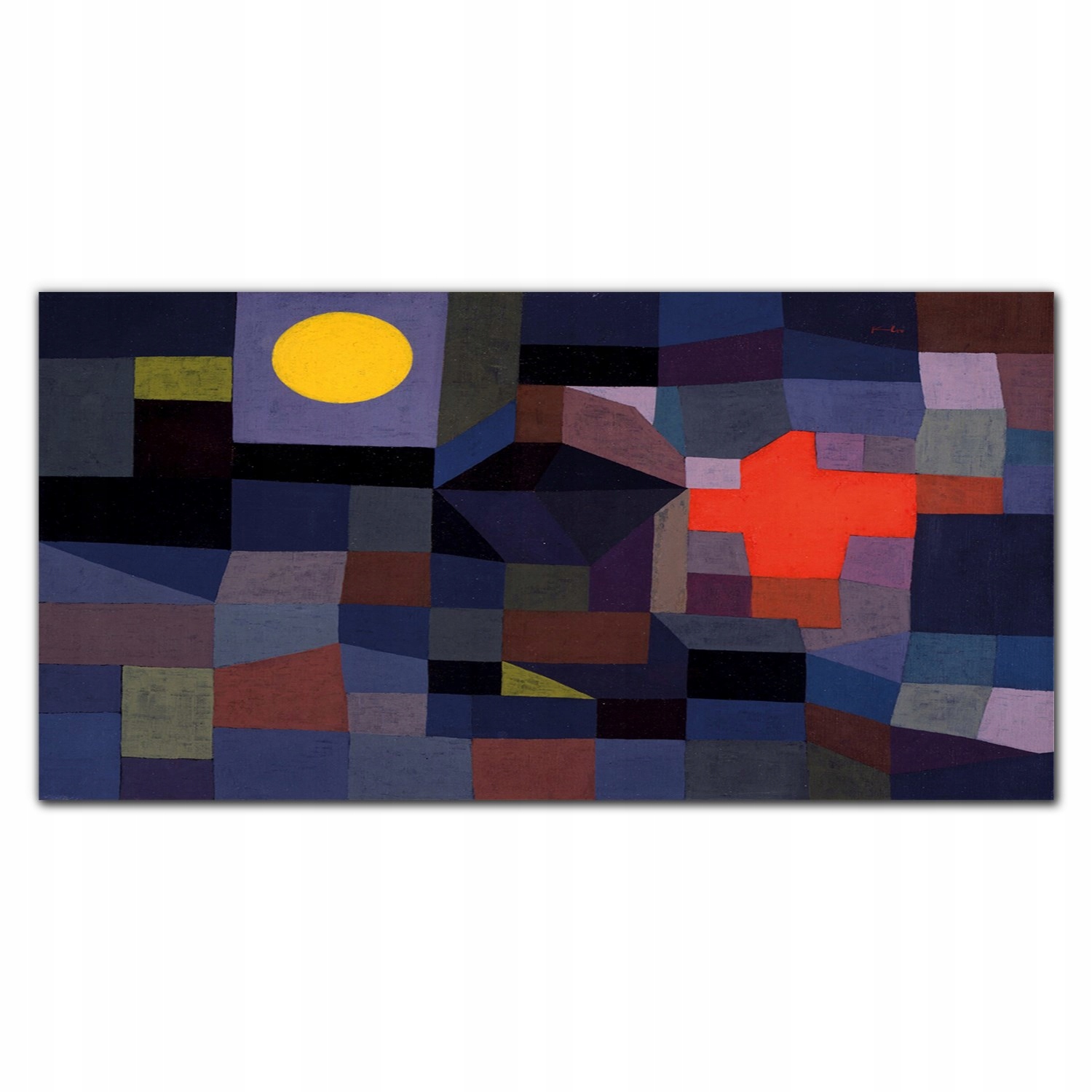 Obraz na plátne Oheň o spln mesiac 140 x 70 cm