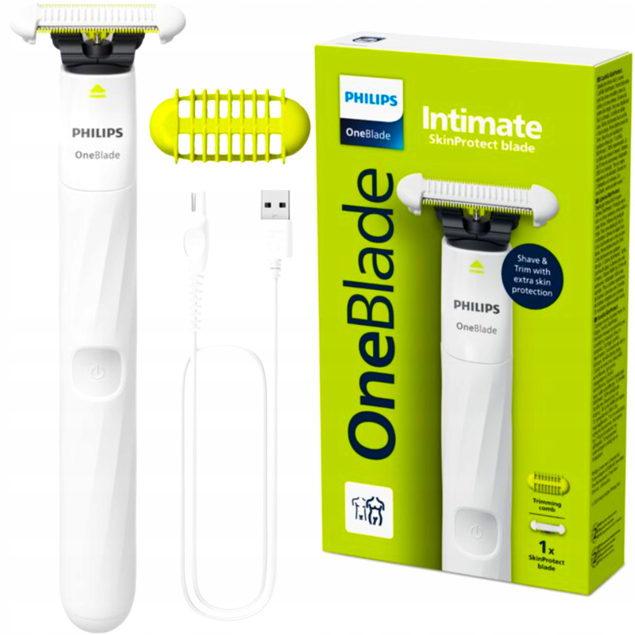 MASYZNKA GOLARKA PHILIPS ONEBLADE dla KOBIET BIKINI PACHY DO GOLENIA EAN (GTIN) 5906599586817