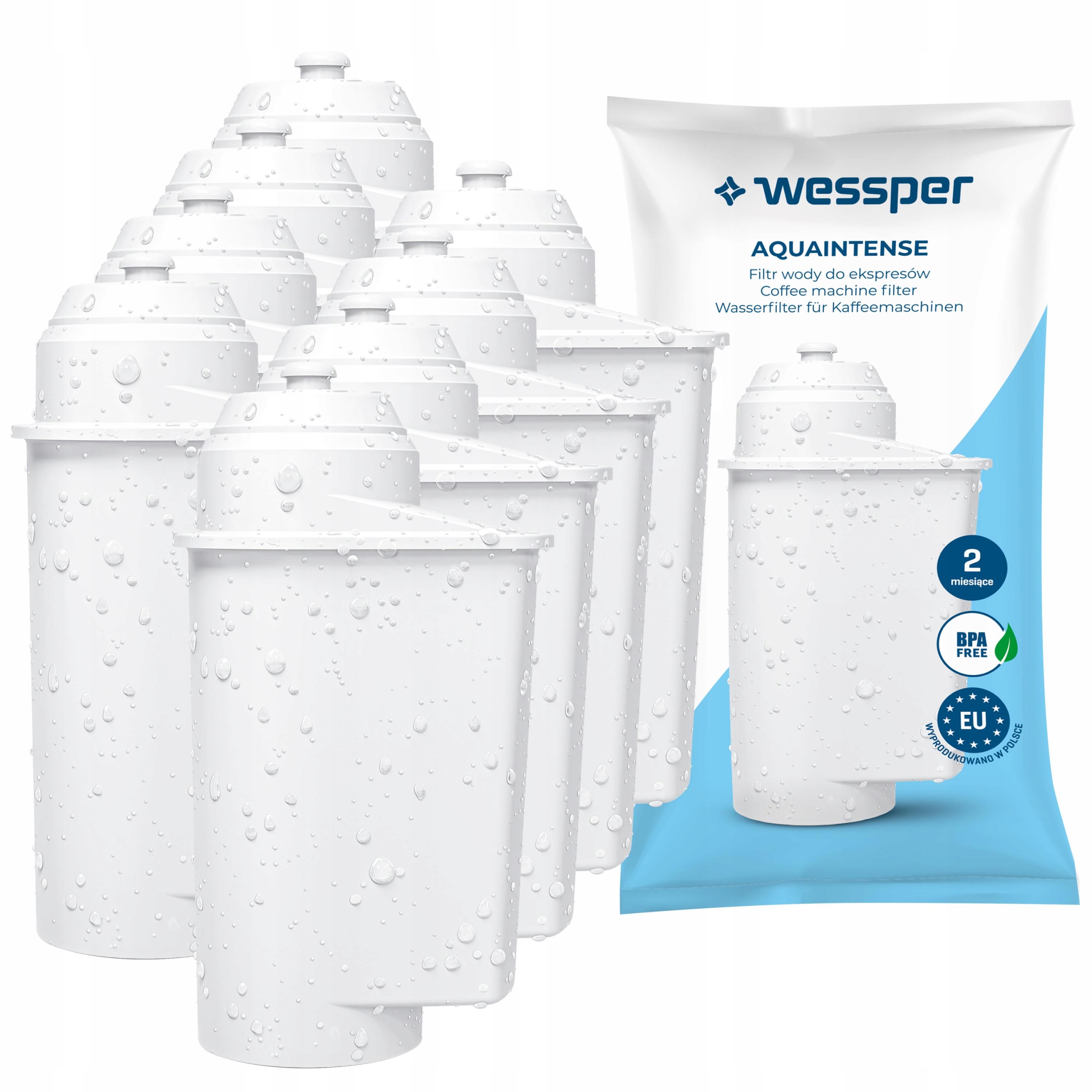 Filtr na vodu Wessper AquaIntense pro kávovar Siemens EQ6 EQ9, náhrada 8x