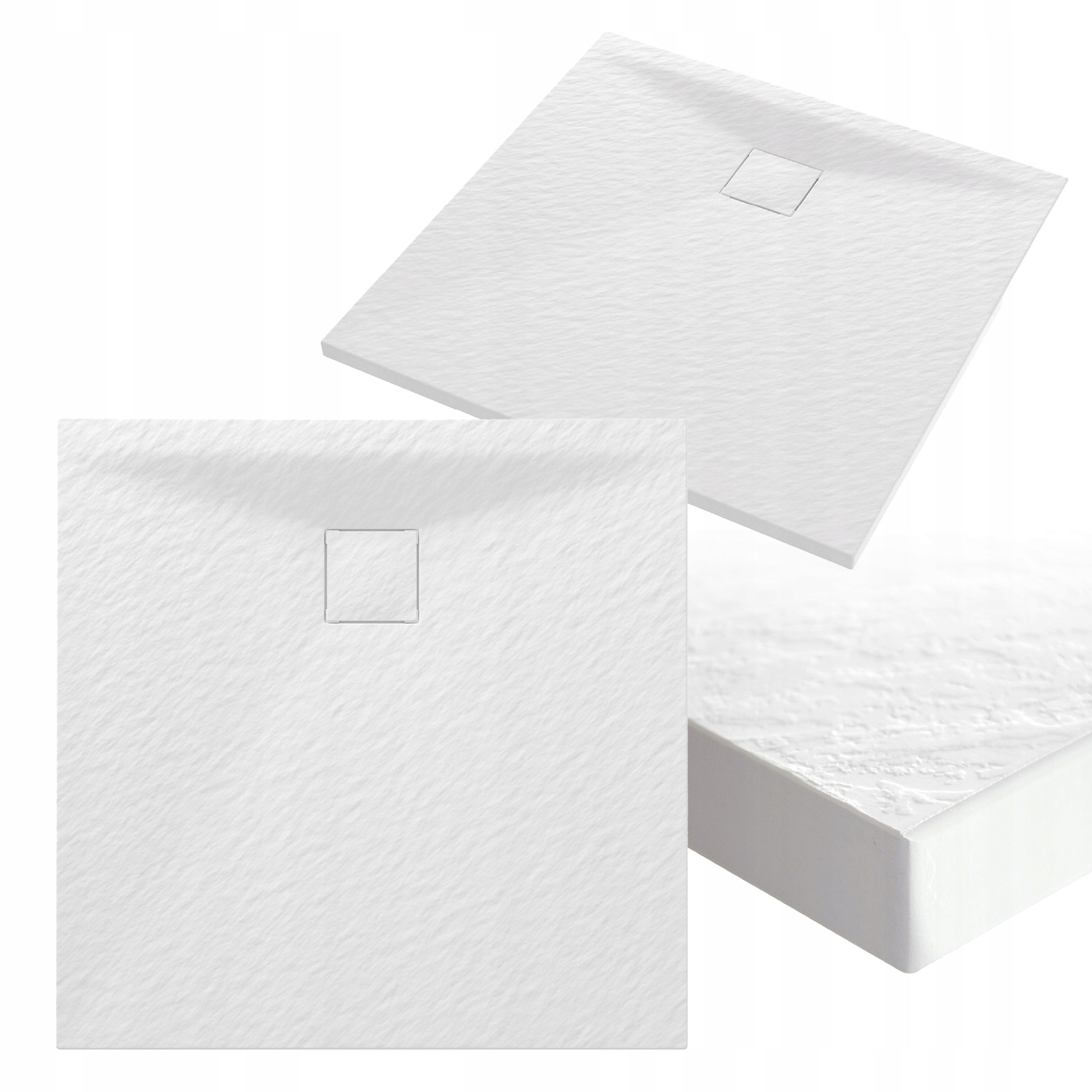 Sprchová Vanička Čtvercová 80x80 CM Bílá Smc Kompozitová struktura Teja