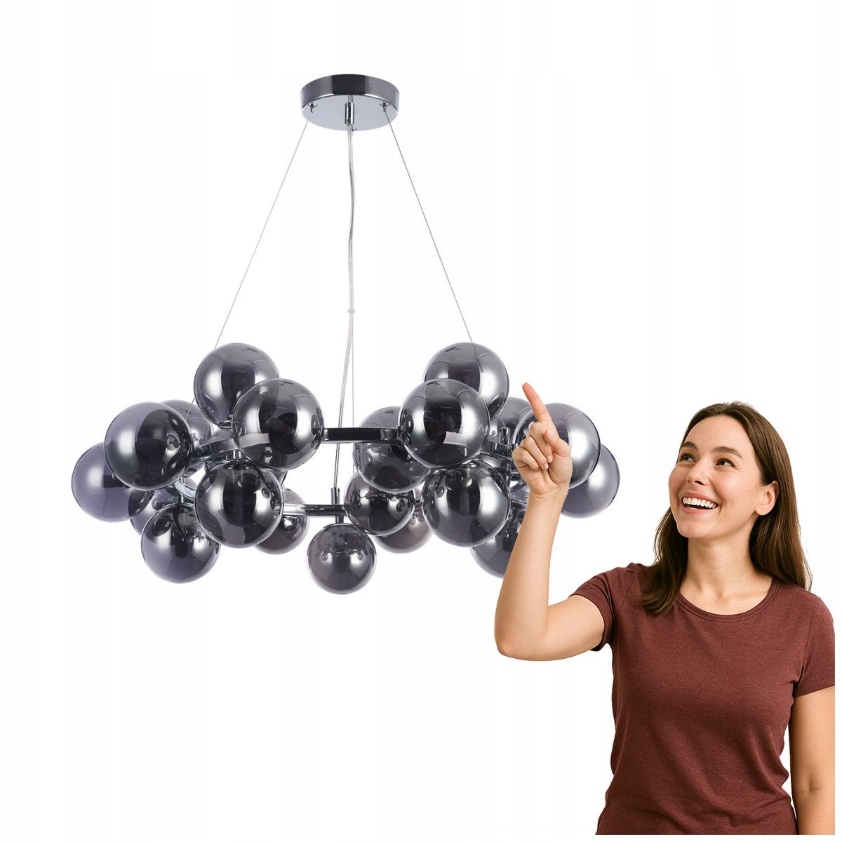 Závesná lampa Cabella PND-5252-25-CH+SMK Italux