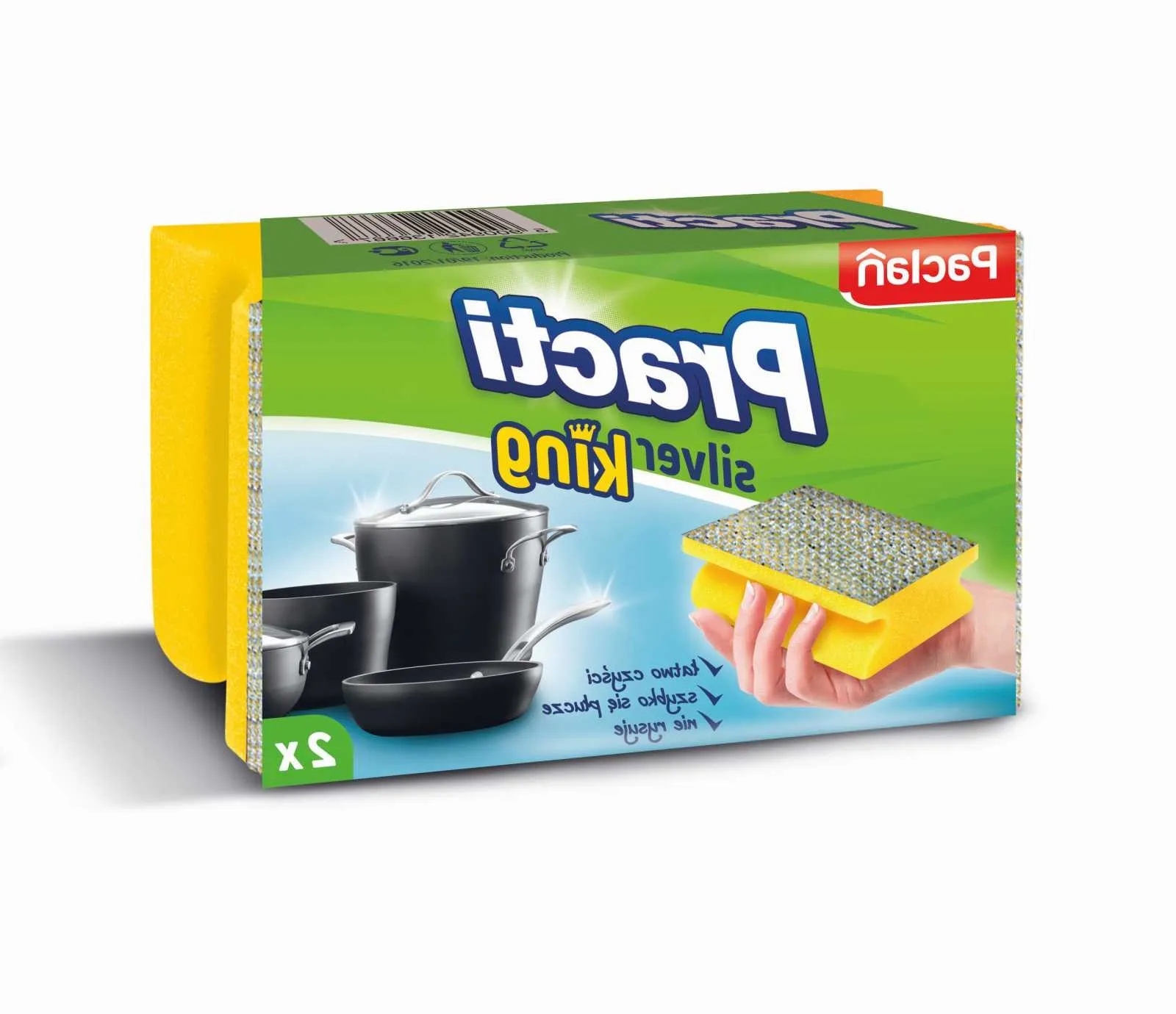 

Paclan Practi Gąbka zmywak kuchenny do naczyń 2szt