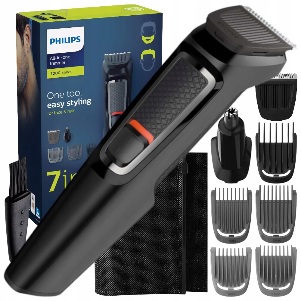 MASZYNKA TRYMER PHILIPS DO WŁOSÓW ZAROSTU NOSA I USZU GOLARKA