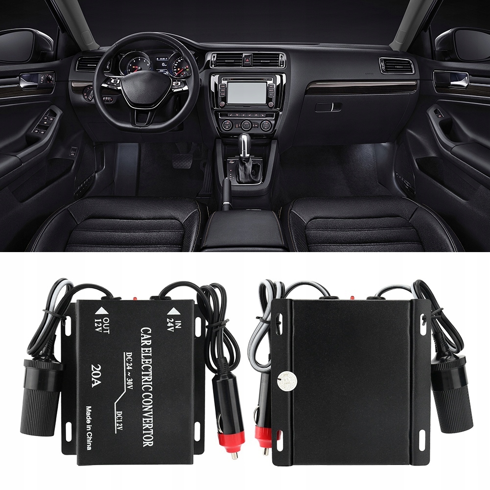 PRZETWORNICA SAMOCHODOWA 24V 12V 240 W Napięcie wejściowe 24 V