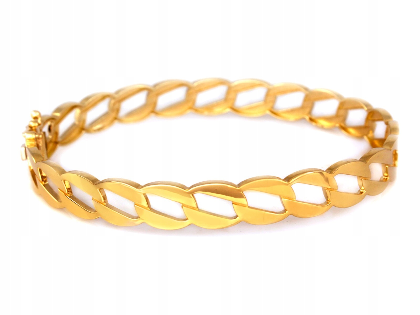 Zlatý náramek pr. 585 pro ženu Bangle, hmotnost 9.98 g, tuhý, lesklý