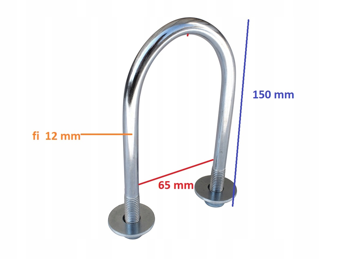 Cybant jarzmo okrągły M12 150/65 do resora osi oś Marka Kam-Przyczepki