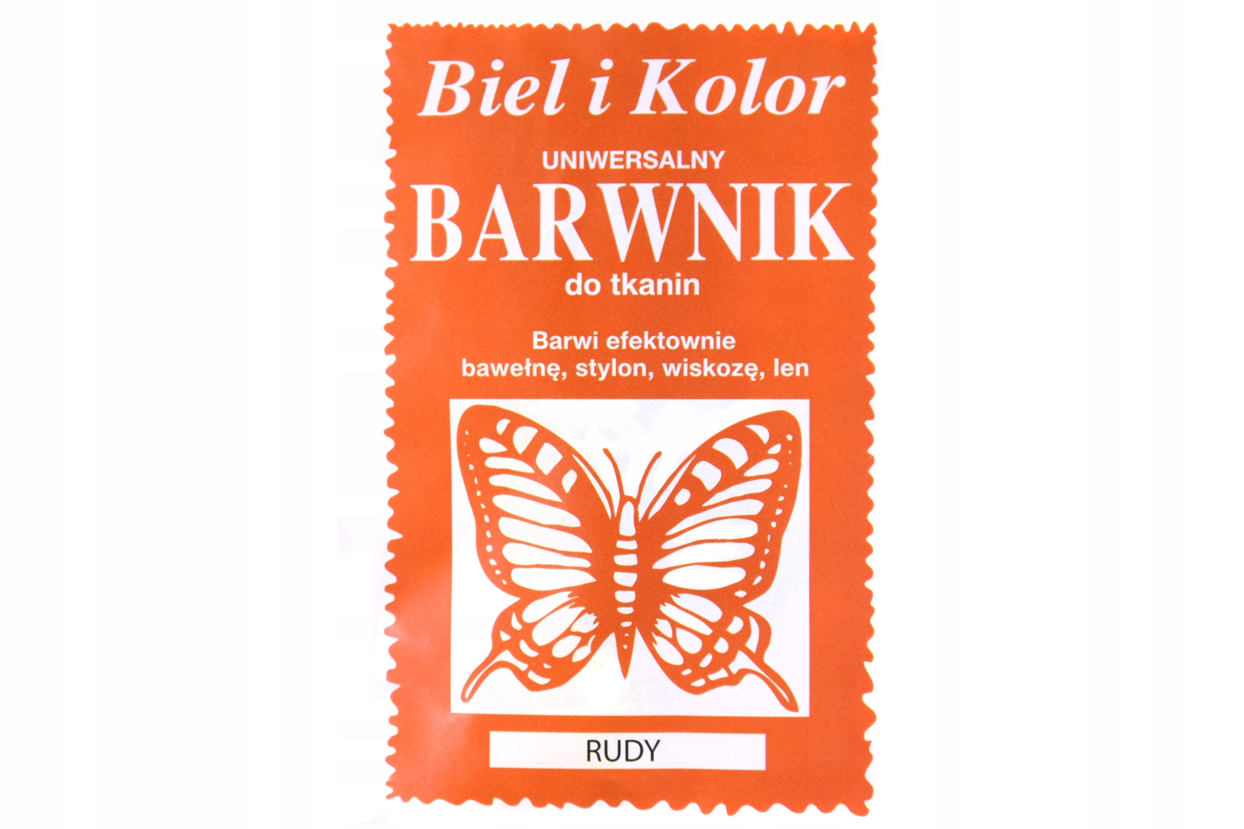 

Barwnik do tkanin Biel i kolor rudy