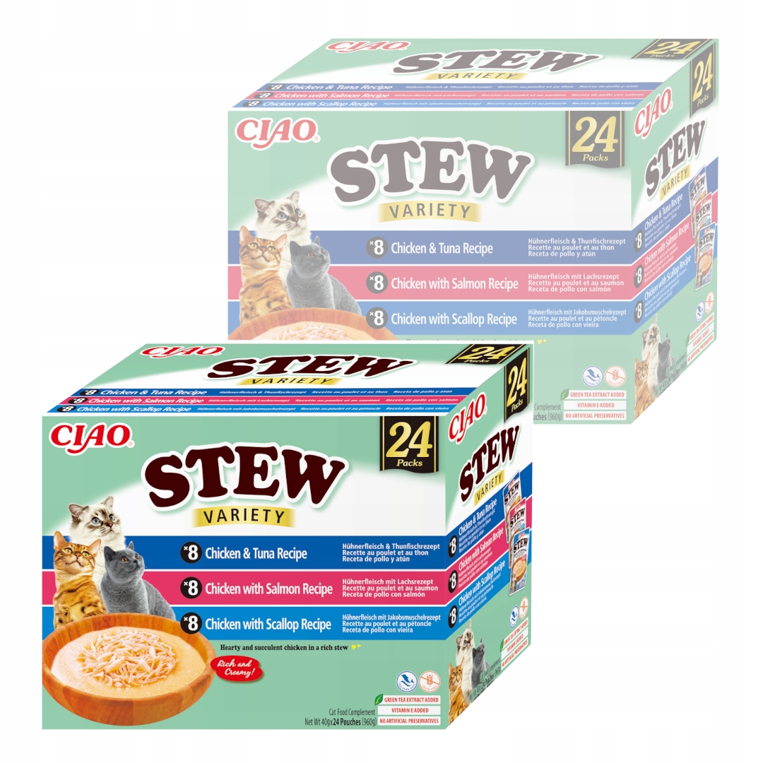 Levně Inaba Cat Ciao Stew 48x40g Doplňkové Krmivo Pro Kočky Vývar Mix Chutí