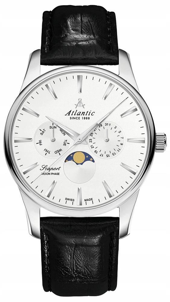Fáze Měsíce v přístavu Atlantic 56550.41.21 41.00mm Ronda 706.1