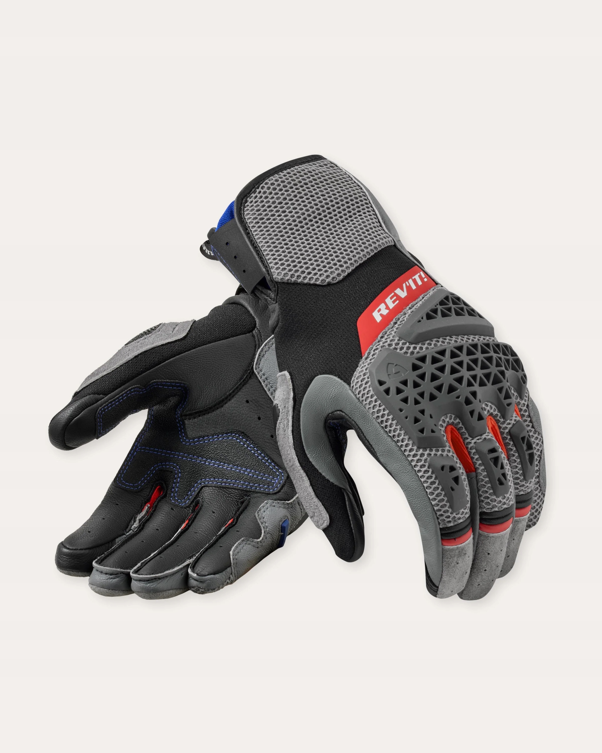 Revit Sand 5 Men motocyklové rukavice Grey-red r.XL