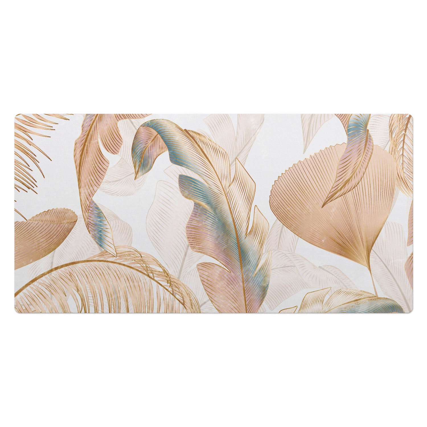 Protiskluzová ochranná podložka na stůl se vzorem Tenké listy 100 x 50 cm