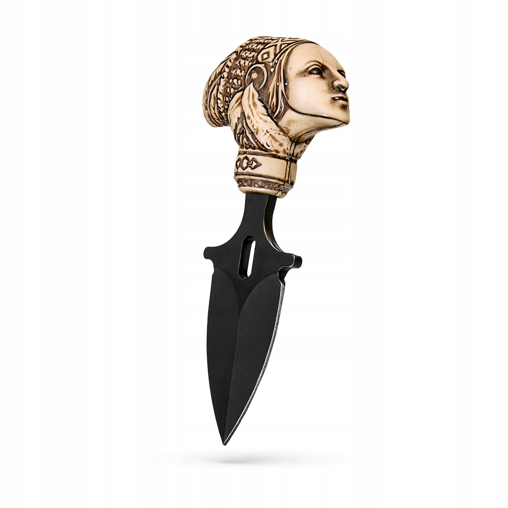 Mini Nóż Taktyczny Push Dagger Indiański Wojownik Sztylet Edc
