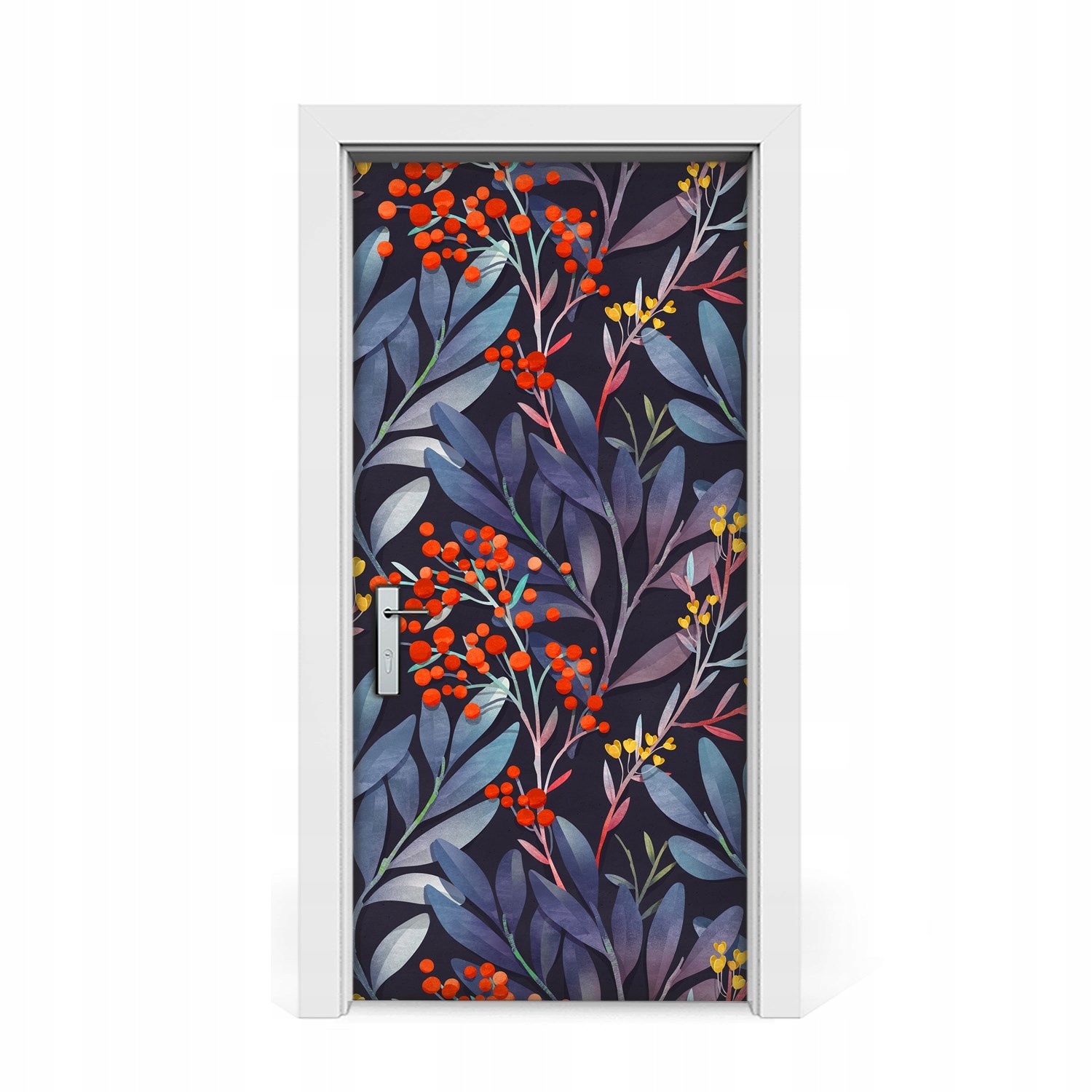 

Naklejka na drzwi Obraz liście i kwiaty 95x205