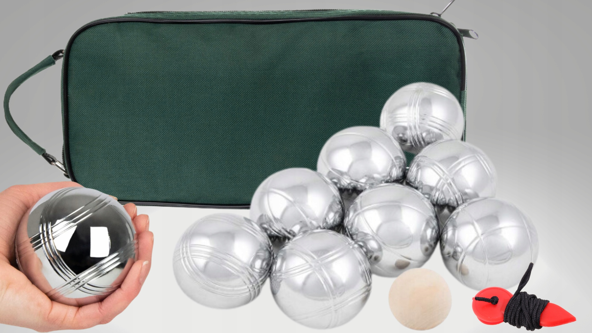 KULE DO GRY W BULE BOCCE BOCZE CHROMOWANE 8SZT SET NA PREZENT ETUI ROZRYWKA Model KULE BOCCE CHROMOWANE 8SZT