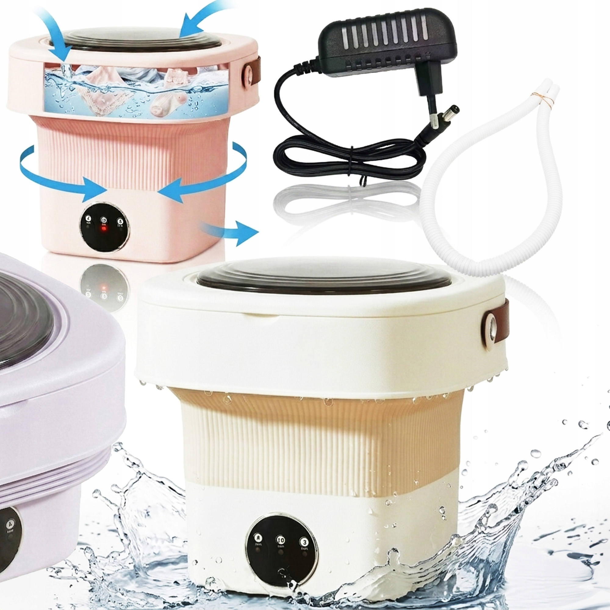 Mini Pralka Turystyczna 11L Składana Przenośna Kompakt Kempingowa Podróżna