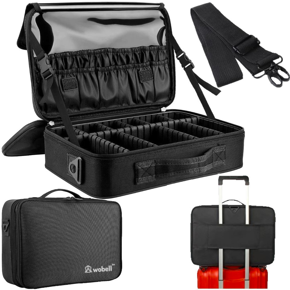 Kosmetická taštička kufřík XXL, praktická, prostorná, s přihrádkami pro manželku, kosmetika