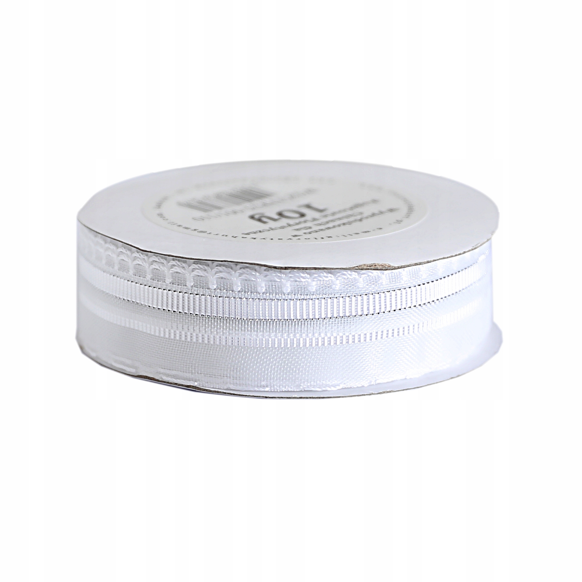 

Wstążka szyfonowa Paski Ryps Silver/gold 25mmx9mb