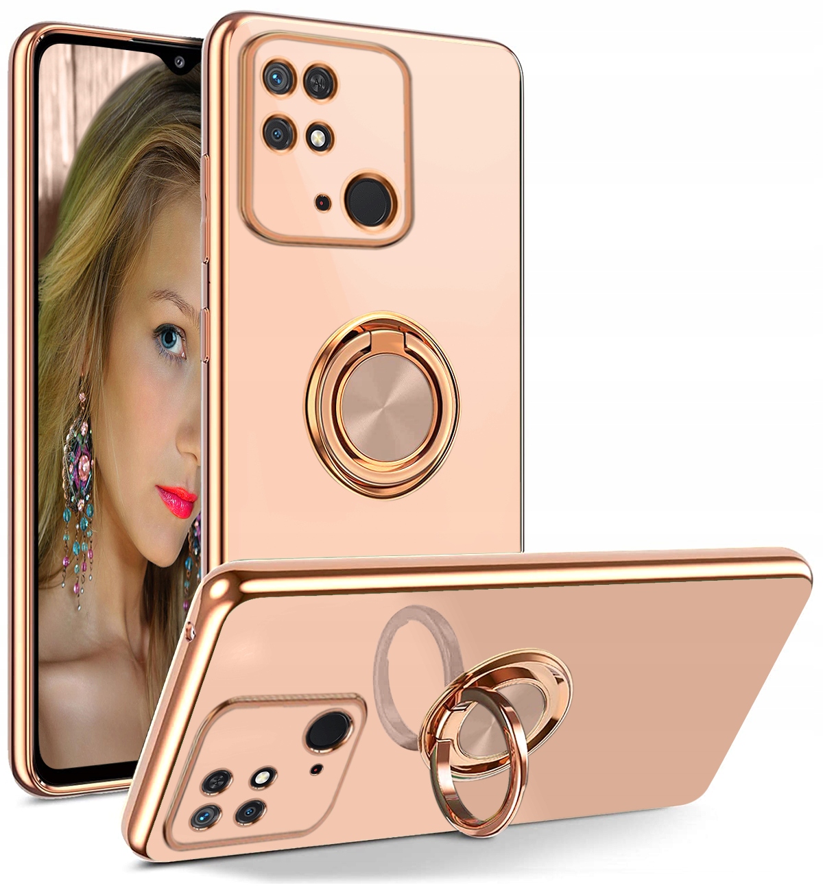 

Etui do Xiaomi Redmi 10C Silicone Ring Szkło 9H