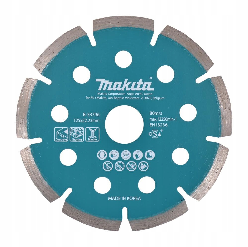 Makita Diamantový Kotouč 125 x 22,23 mm Segment (na Sucho) Beton, Granit, Marm