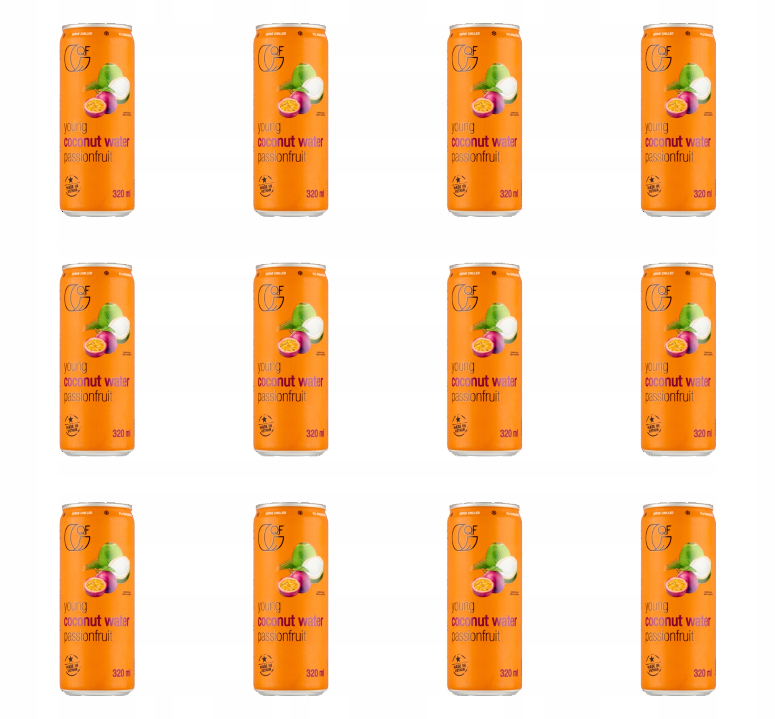 Quality Food kokosová voda s marakujovou šťávou 320 ml X12