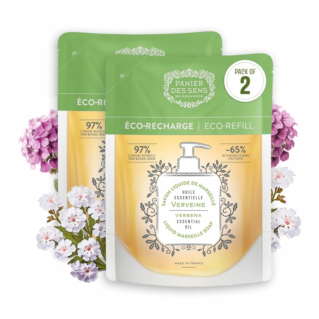 Panier Des Sens Tekuté mýdlo Verbena Přírodní hydratační 2x500 ml