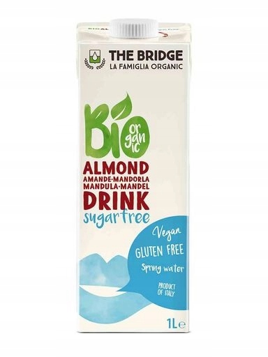 Levně 4x The Bridge Mandlový nápoj 3% bez přidaného cukru, bezlepkový, 1 l Bio