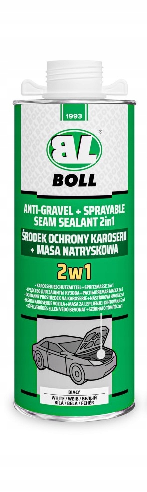 Środek ochrony karoserii Boll masa natryskowa 2w1 biały konserwacja biała 1