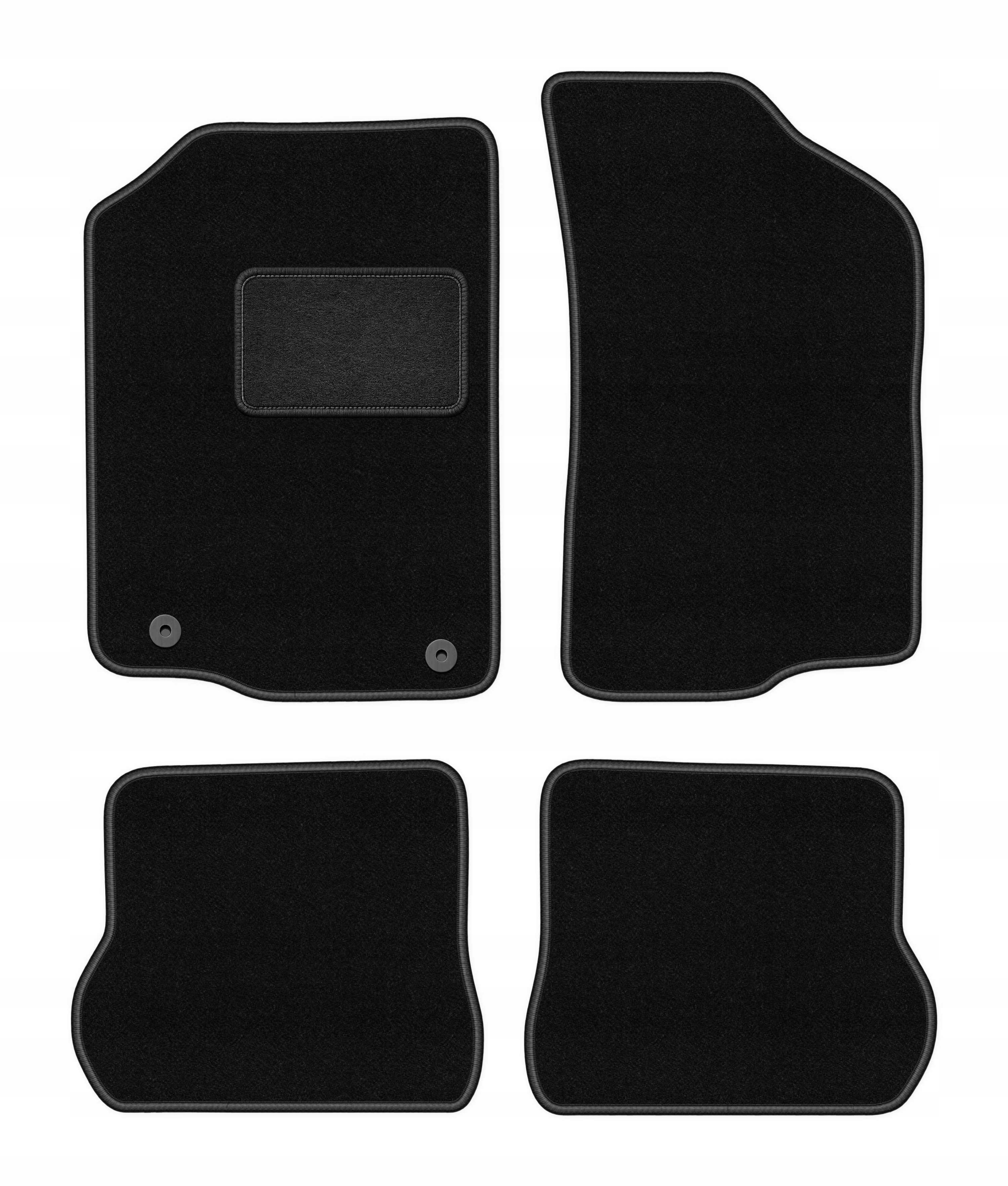 Dywaniki welurowe do Vw Scirocco II 1981-1992 komplet Lux czarne 4 szt.