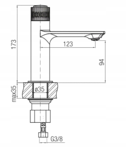 SZAFKA łazienkowa 65 cm z UMYWALKĄ wisząca POŁYSK BATERIA UMYWALKOWA chrom Wykończenie biały połysk