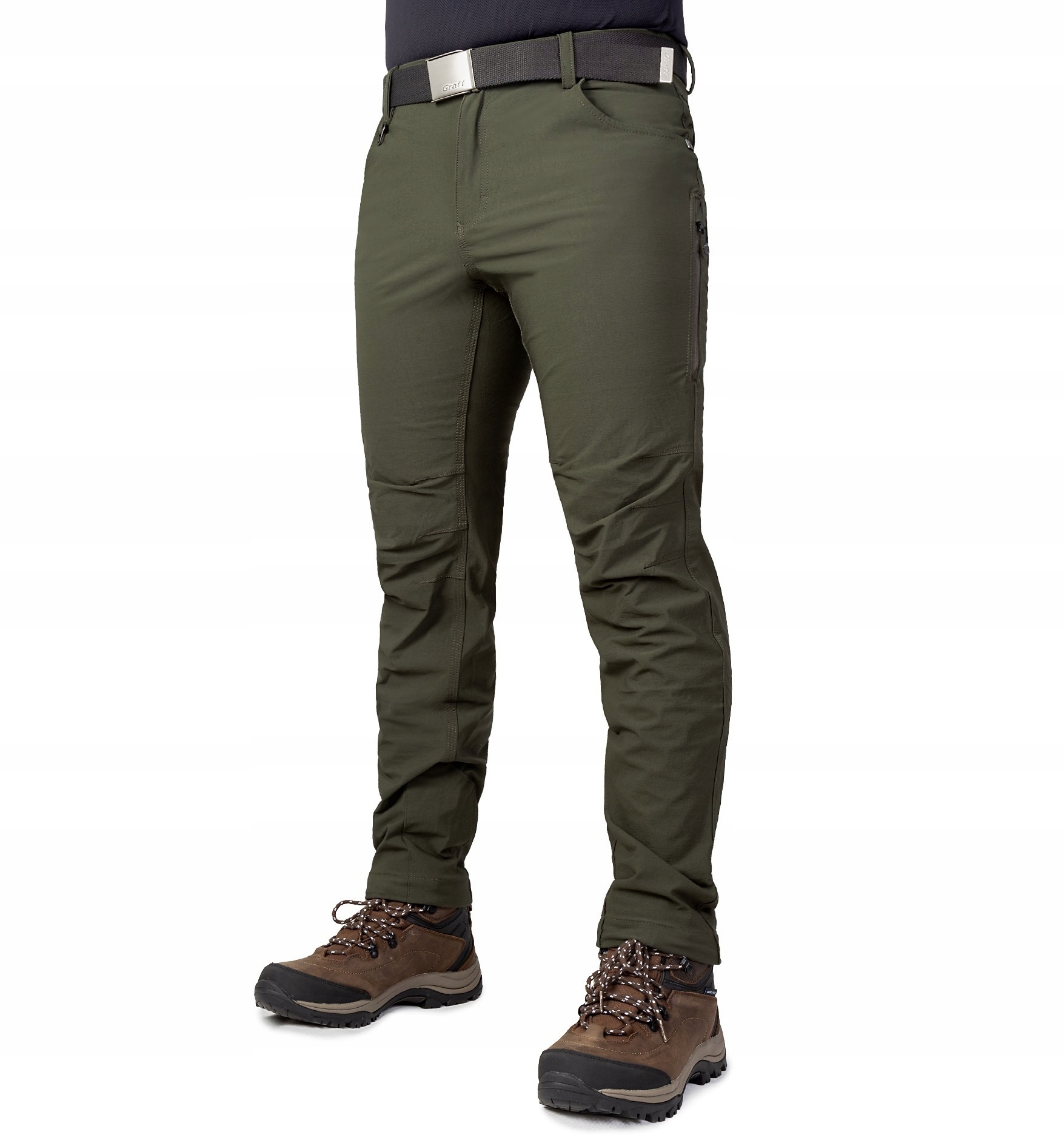 Outdoorové Kalhoty Graff 710 Olivová barva L-182-188