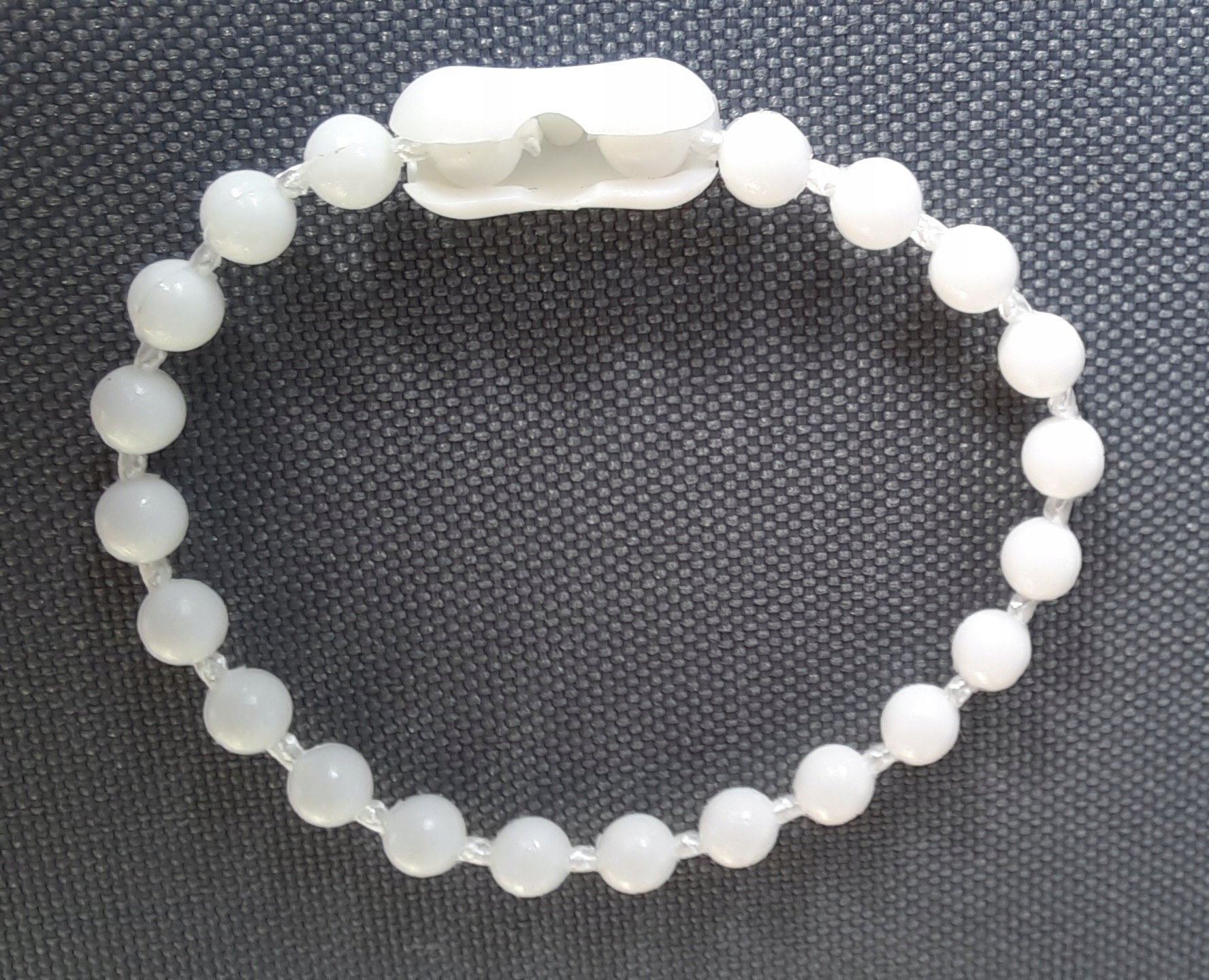 ŁĄCZNIK DO ŁAŃCUSZKA ROLETY SPINKA KORALIK 4,5mm ZŁĄCZKA ŁAŃCUSZKA GRUBEGO Kolor biały